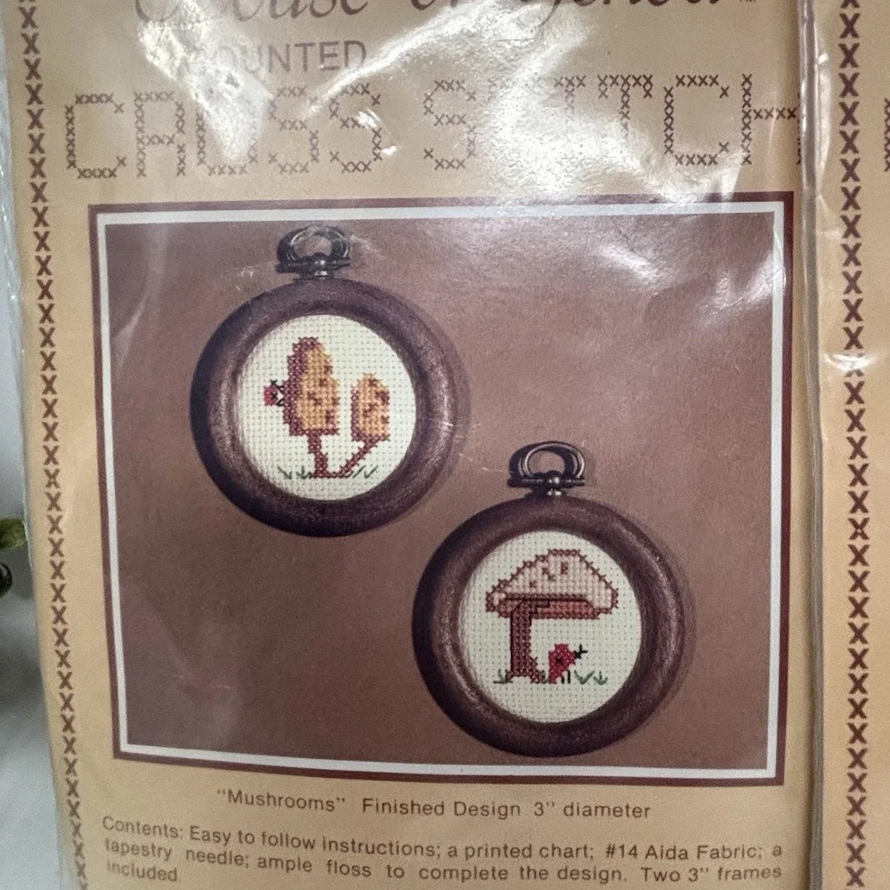 House Of Genoa Counted Cross Stitch Mushrooms & Mailboxes 3